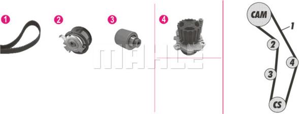 MAHLE CPK 83 000P - Water Pump & Timing Belt Set autospares.lv