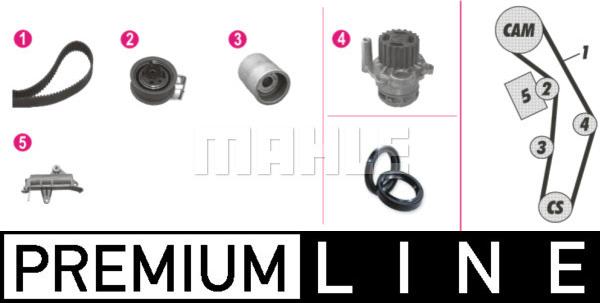 MAHLE CPK 74 000P - Water Pump & Timing Belt Set autospares.lv