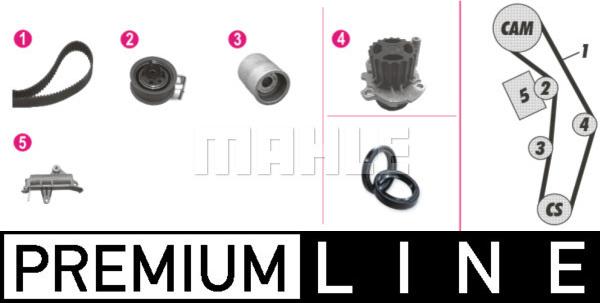 MAHLE CPK 75 000P - Water Pump & Timing Belt Set autospares.lv