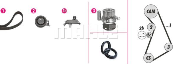 MAHLE CPK 70 000P - Water Pump & Timing Belt Set autospares.lv