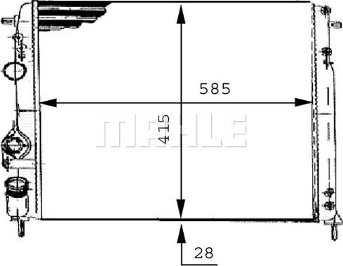 MAHLE CR 493 000S - Radiator, engine cooling autospares.lv