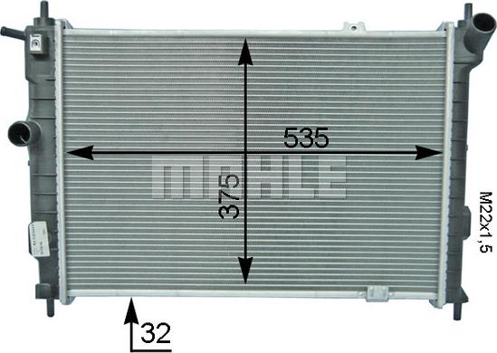 MAHLE CR 447 000S - Radiator, engine cooling autospares.lv