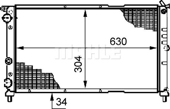 MAHLE CR 489 000S - Radiator, engine cooling autospares.lv