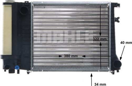 MAHLE CR 483 000S - Radiator, engine cooling autospares.lv