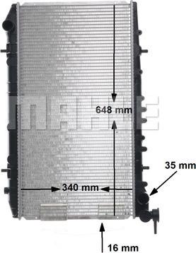 MAHLE CR 435 000S - Radiator, engine cooling autospares.lv