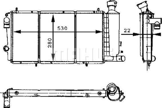 MAHLE CR 429 000S - Radiator, engine cooling autospares.lv