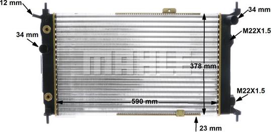 MAHLE CR 421 000S - Radiator, engine cooling autospares.lv