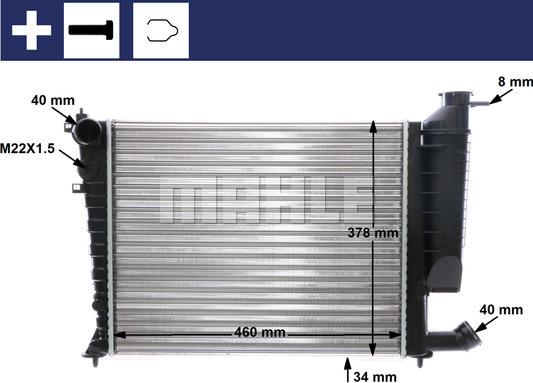 MAHLE CR 478 000S - Radiator, engine cooling autospares.lv