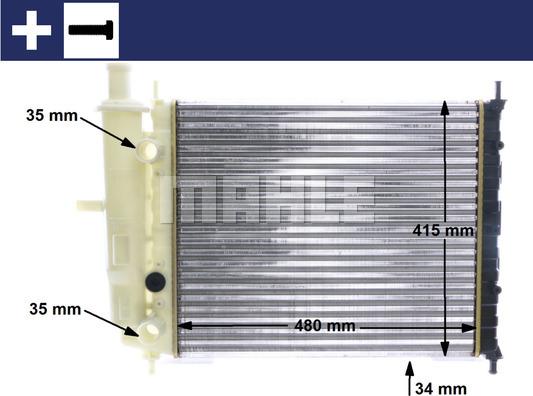 MAHLE CR 599 000S - Radiator, engine cooling autospares.lv