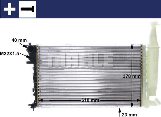 MAHLE CR 595 000S - Radiator, engine cooling autospares.lv