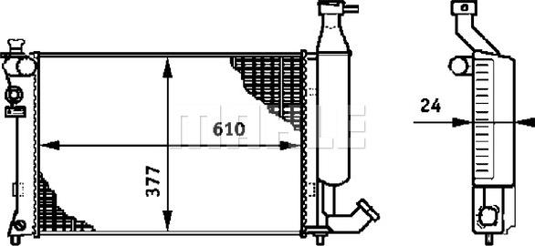 MAHLE CR 595 000S - Radiator, engine cooling autospares.lv