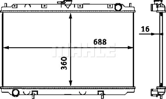 MAHLE CR 545 000S - Radiator, engine cooling autospares.lv