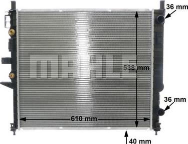 MAHLE CR 554 000S - Radiator, engine cooling autospares.lv