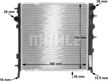 MAHLE CR 556 000S - Radiator, engine cooling autospares.lv