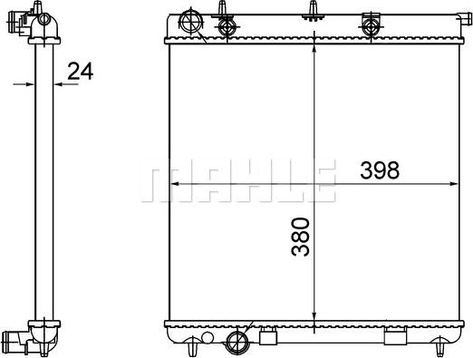 MAHLE CR 558 001S - Radiator, engine cooling autospares.lv