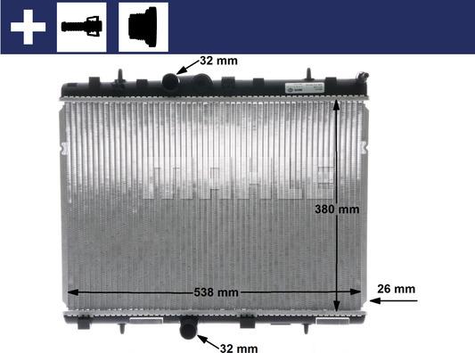 MAHLE CR 5 000S - Radiator, engine cooling autospares.lv