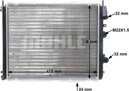 MAHLE CR 510 000S - Radiator, engine cooling autospares.lv