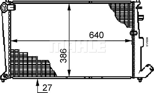 MAHLE CR 586 000S - Radiator, engine cooling autospares.lv