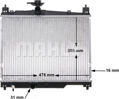 MAHLE CR 539 000S - Radiator, engine cooling autospares.lv