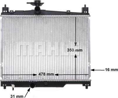 MAHLE CR 539 000S - Radiator, engine cooling autospares.lv