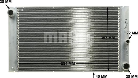 MAHLE CR 579 000P - Radiator, engine cooling autospares.lv