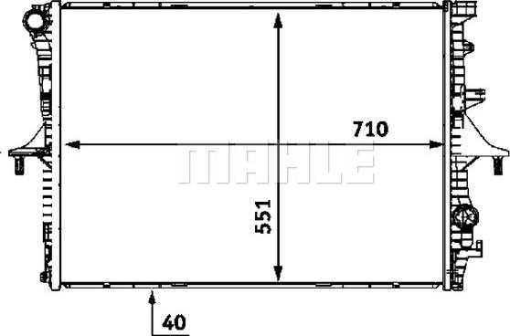 MAHLE CR 571 000P - Radiator, engine cooling autospares.lv