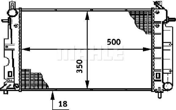 MAHLE CR 643 000S - Radiator, engine cooling autospares.lv