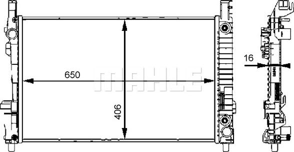 MAHLE CR 661 000S - Radiator, engine cooling autospares.lv