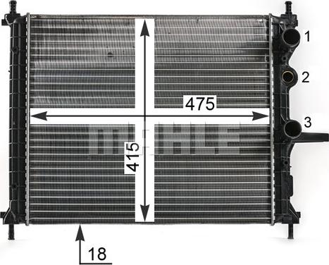 MAHLE CR 1993 000P - Radiator, engine cooling autospares.lv