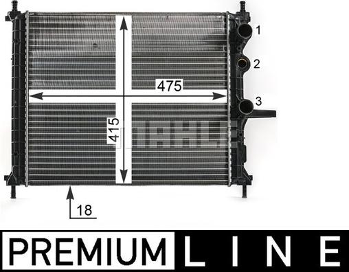 MAHLE CR 1993 000P - Radiator, engine cooling autospares.lv