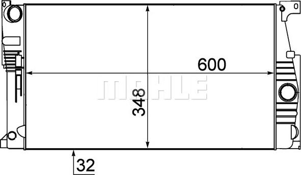 MAHLE CR 1907 000P - Radiator, engine cooling autospares.lv