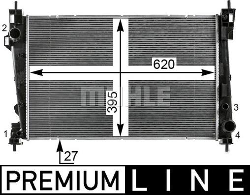 MAHLE CR 1986 000P - Radiator, engine cooling autospares.lv