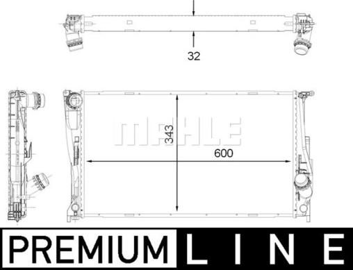 MAHLE CR 1923 000P - Radiator, engine cooling autospares.lv