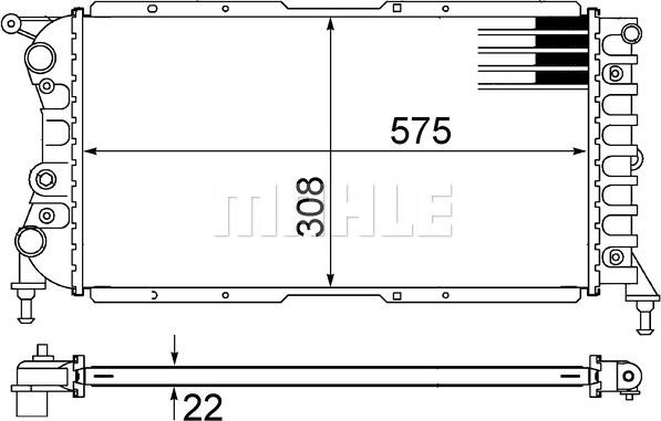 MAHLE CR 1441 000S - Radiator, engine cooling autospares.lv