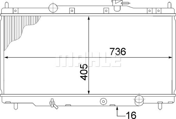 MAHLE CR 1459 000S - Radiator, engine cooling autospares.lv