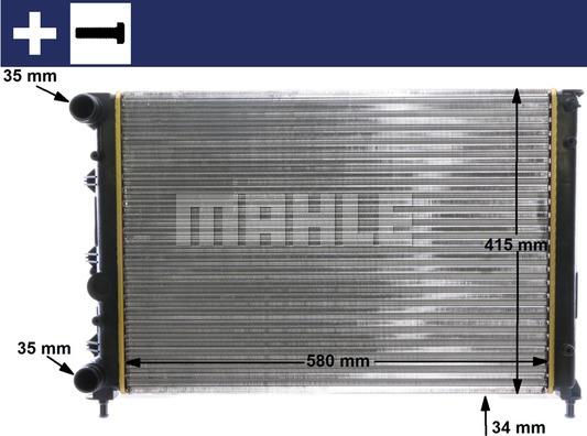 MAHLE CR 1411 000S - Radiator, engine cooling autospares.lv