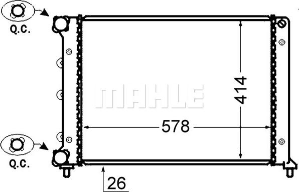 MAHLE CR 1411 000S - Radiator, engine cooling autospares.lv