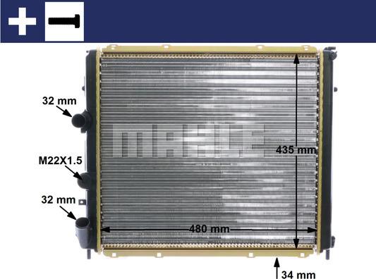 MAHLE CR 1502 000S - Radiator, engine cooling autospares.lv