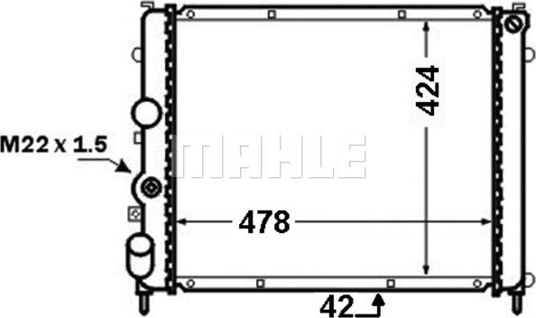 MAHLE CR 1502 000S - Radiator, engine cooling autospares.lv