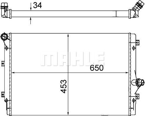 MAHLE CR 1539 002S - Radiator, engine cooling autospares.lv