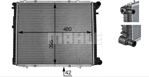 MAHLE CR 152 000P - Radiator, engine cooling autospares.lv