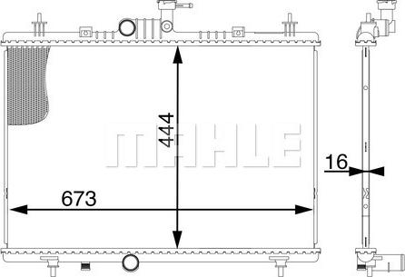 MAHLE CR 1606 000S - Radiator, engine cooling autospares.lv