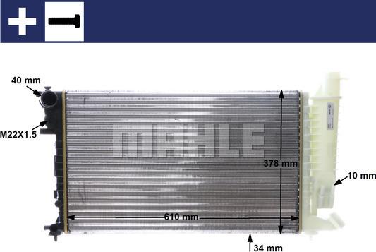 MAHLE CR 167 000S - Radiator, engine cooling autospares.lv