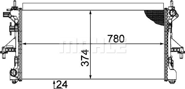 MAHLE CR 1068 000P - Radiator, engine cooling autospares.lv