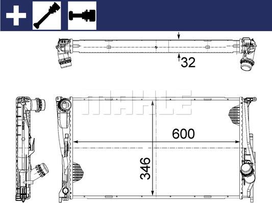 MAHLE CR 1083 000S - Radiator, engine cooling autospares.lv