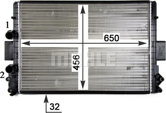 MAHLE CR 1105 000P - Radiator, engine cooling autospares.lv