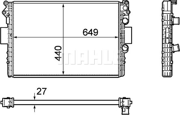 MAHLE CR 1106 000P - Radiator, engine cooling autospares.lv