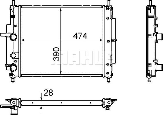 MAHLE CR 1107 000P - Radiator, engine cooling autospares.lv