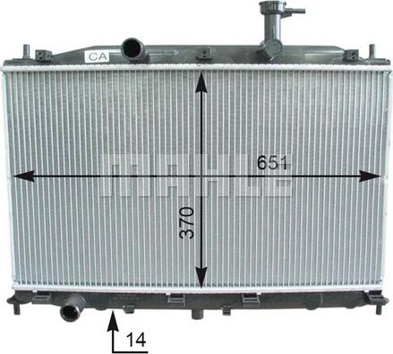 MAHLE CR 1119 000P - Radiator, engine cooling autospares.lv