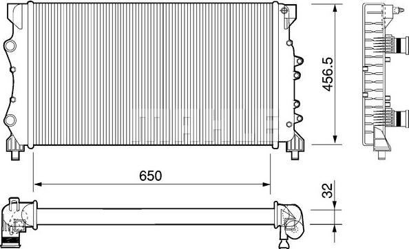 MAHLE CR 1110 000P - Radiator, engine cooling autospares.lv